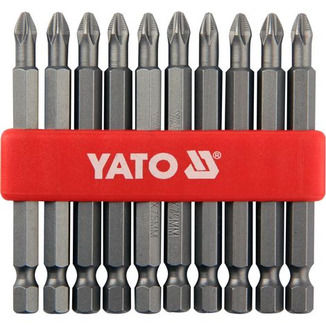 Set di punte da 1/4" (6,3 mm) PH2x75 mm 10 pezzi
