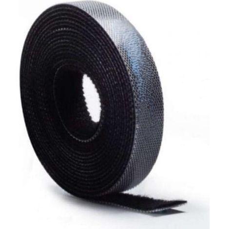 Bande de rangement flexible noire de 1 m, idéale pour la gestion et l'organisation des câbles, fabriquée en matériau durable et résistant