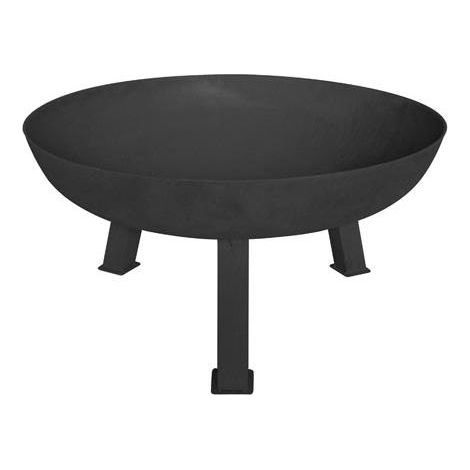Brasero rond en fonte Ø75 cm – 3 pieds robustes – Chauffage extérieur noir pour terrasse ou balcon – Pour bois et charbon – Toolland (1/5)