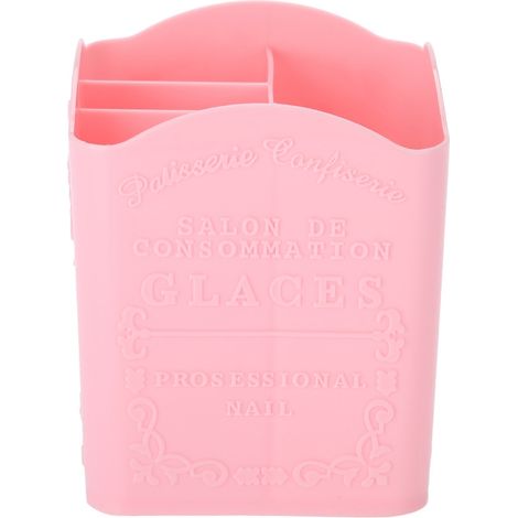 Boîte de rangement porte-clés Eiffel rose pour fournitures bureau, cosmétiques et outils de manucure, coffret organisateur décoratif à motif tour Eiffel, 1 pièce. (1/5)