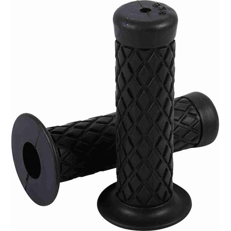 Poignées de Guidon Universelles Vintage en Caoutchouc Souple Poignées de Moto en Silicone Antidérapantes pour Dirt Bike Cruiser Scooter Noir Blanc Rouge Foncé 22 mm 7/8 Pouce 1 (1/5)