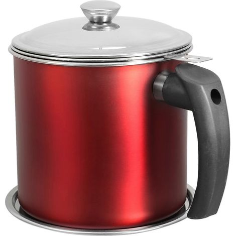 Pot à graisse filtrant - Conteneur à graisse de qualité supérieure en acier inoxydable avec filtre à mailles fines (1/5)