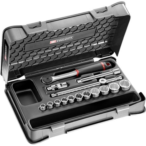 Facom Coffret douilles 3/8" 12 pans en pouces - 16 pièces - J.161-2P12U