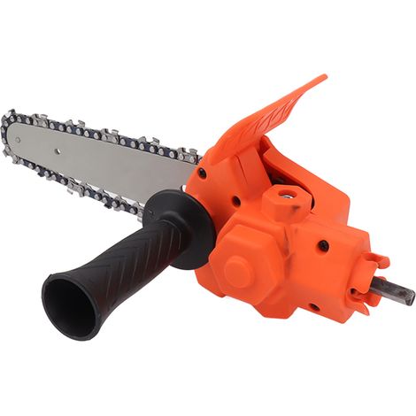 Akku-Kettensägen-Adapterkopf zur Umwandlung einer Bohrmaschine in eine Kettensäge, 6 Zoll, Orange (1/5)