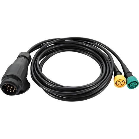 Câble d'extension pour remorque 13 pôles, câble d'extension spiralé 13 broches 5 m, adaptateur de câble d'extension pour remorque 13 broches (1/5)