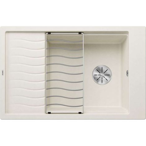 Blanco Elon XL 6 - Silgranitspüle, 78x50 cm, mit Zubehör, InFino, soft weiß 527069 (1/2)