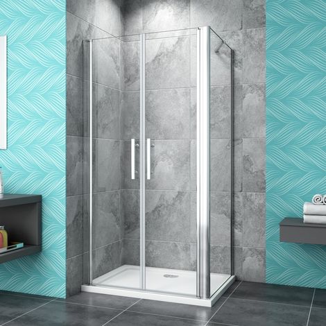 B:70xT:80xH:195cm Duschkabine Duschabtrennung Schwingtür Duschtür 6mm NANO Glas (1/5)