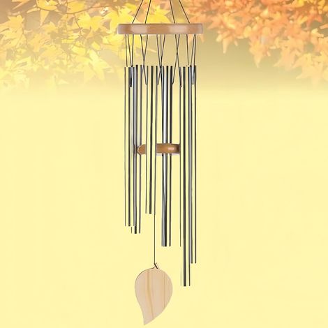 Carillons éoliens d'extérieur pour jardin, tubes métalliques, cloches, carillons éoliens de condoléances, carillons éoliens commémoratifs en liquidation avec 6 tubes métalliques et crochet