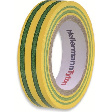 HellermannTyton HelaTape Flex 15 710-00106 Isolierband HelaTape Flex 15 Grün, Gelb (L x B) 10 m x 15 (1/3)