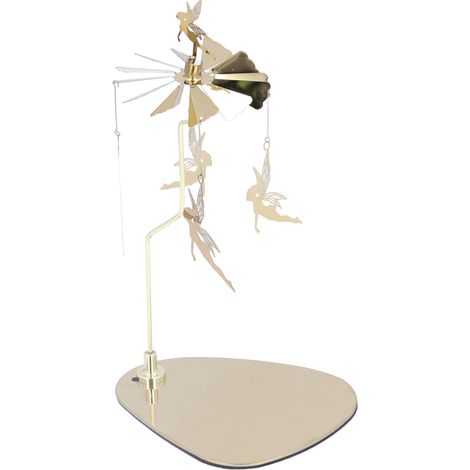 Bougeoir rond triangulaire style romantique européen en acier inoxydable, carillon éolien rotatif pour aromathérapie, bougeoir Little Fairy (1/5)