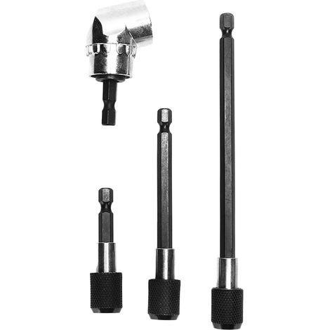Set mit 4 magnetischen 1/4-Zoll-Schraubendreherbits mit Sechskantschaft, 105° verstellbarer Adapter für Bohrmaschine, professionelles Werkzeugset (1/5)