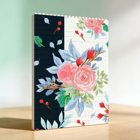 Cadre cadeau d’anniversaire adulte en blocs de construction, cadeau pour Saint-Valentin et anniversaire (1/5)