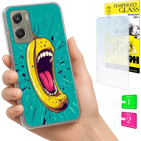 Funda para Motorola Moto G06 / G06 Power, cubierta trasera tipo banana + cristal (1/5)