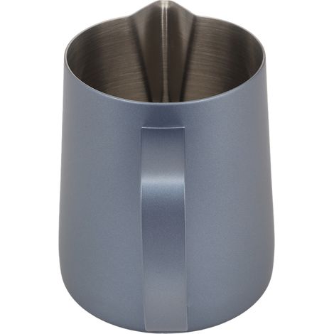Mug à mousser le lait et le café, pichet en acier inoxydable, 700 ml, idéal pour le latte art et les boissons à base de café, bleu royal (1/5)
