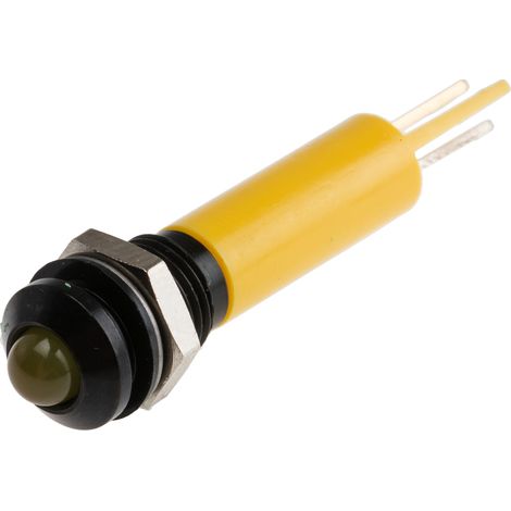 Voyant LED lumineux Jaune RS PRO, dia. 8mm, IP67 ( Prix pour 1 )