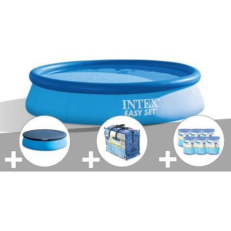 Intex – Piscine hors sol autoportée 3,05 x 0,61 m – Liner triple épaisseur – Volume 3,1 m³ – Montage rapide en 10 min – Avec filtration