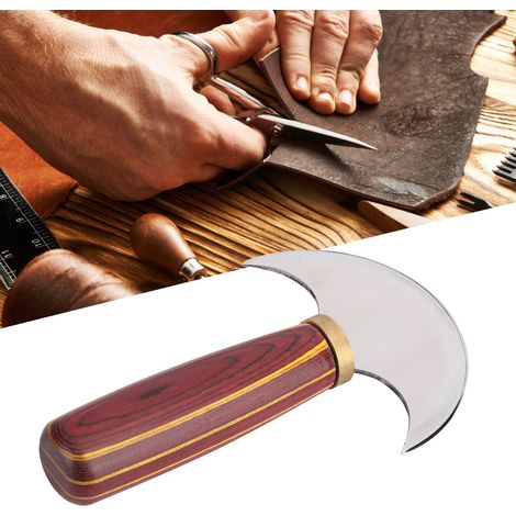 Couteau circulaire en acier pour découpe précise du cuir, outil DIY et artisanat. (1/5)