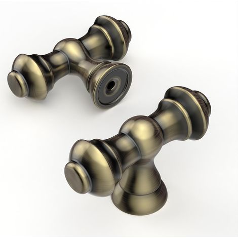 10 Pièces Boutons de Meuble Bronze Vert Vieilli en Alliage de Zinc avec Vis pour Cuisine Tiroirs Armoires UK0017 (1/5)