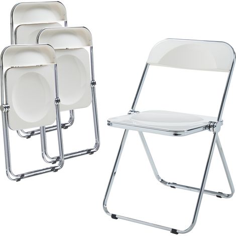Klappstuhl Pornainen 4er Set Weiß [en.casa]