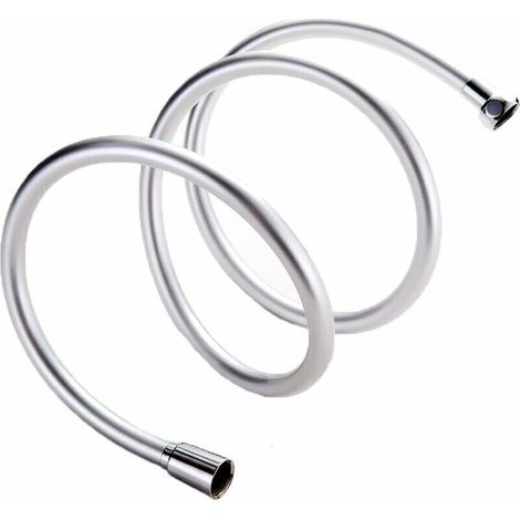 Duschschlauch – Ersatz-Duschschlauch aus PVC, 2 m lang, knick- und verdrehsicher, verchromt