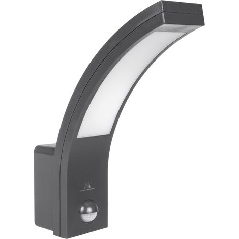 MACLEAN MCE244 LAMPE LED AVEC DÉTECTEUR DE MOUVEMENT INFRAROUGE 140° PORTÉE 9 M IP54 ÉTANCHE EXTÉRIEUR 10 W (GRIS) (1/5)