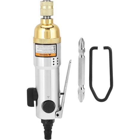 Destornillador neumático de mano recta de 1/4'' con mandril reversible de 1/4'' y 10500 rpm.