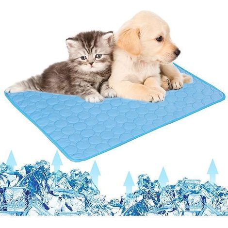Tapis Rafraichissant Chien Portable, Tapis Rafraichissant Animaux de Compagnie Lavable, Tapis de chat pour chien(50x60cm) (1/4)