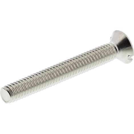 Vis à métaux RS PRO M4 à tête Fraisée fendue en Laiton, 30mm ( Prix pour Sachet de 100 ) (1/2)