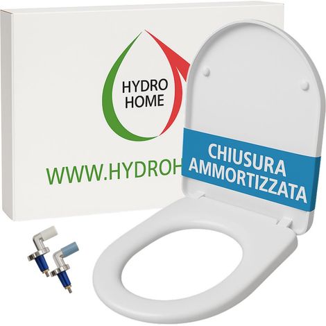 Copriwater Fusion Hatria termoindurente bianco CHIUSURA AMMORTIZZATA