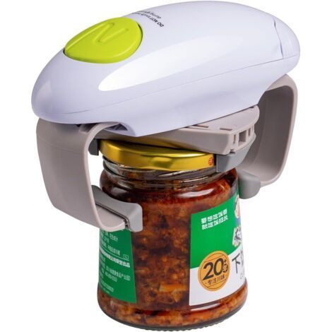 Ouvre-boîte électrique à bord lisse portable, Gadget de Cuisine à Ouverture Ouvre-bocal Automatique Mains Libres avec Moins d'efforts, Fonctionne avec piles Pour Ouvrir (1/4)