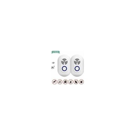 Repelente ultrasónico de mosquitos - Repelente electrónico ultrasónico de mosquitos para interiores - Para mosquitos, hormigas, ratones y arañas - Paquete de 2 - Crezuo