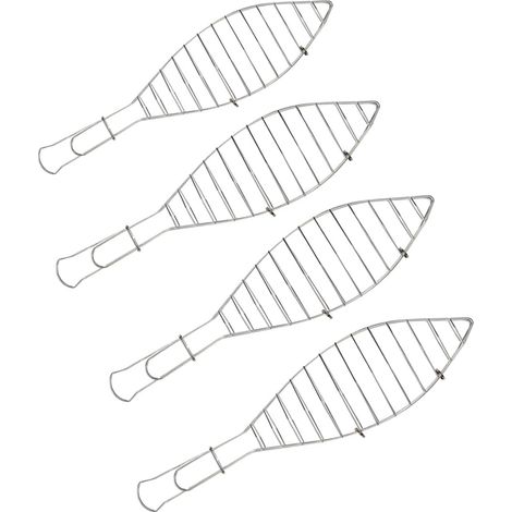 Primaster Fischbräter-Set Edelstahl 4 Stück 42 cm Fischbräter