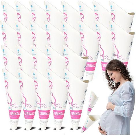Packung mit 50 tragbaren Urinalen für Frauen, ideal für Reisen, Camping, Outdoor-Aktivitäten und mehr. (1/4)