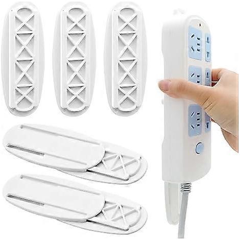 Support de multiprise, lot de 5, fixation auto-adhésive pour parafoudre, système de gestion des câbles sans perçage (1/5)