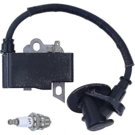 Module de bobine d'allumage pour tronçonneuses Stihl MS181, MS211, MS211C et MS171 - Pièce de rechange avec bougie d'allumage (1/5)