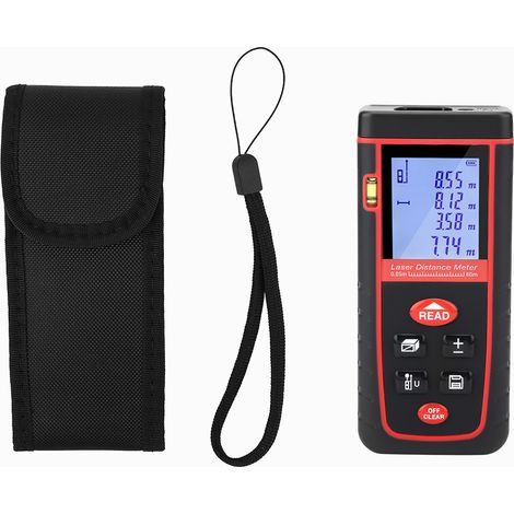 LCD Display rz-s 60M Laser Distance Meter Measurer Distance Measuring Tool Range Finder (1/5)