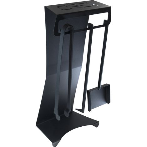 Set Camino 3 Pezzi con Supporto 290x185x600 cm in Acciaio Crea Puma Nero (1/4)