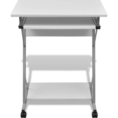 Maison Exclusive - Tavolo Scrivania per Computer con Ripiano Estraibile Bianco (1/5)