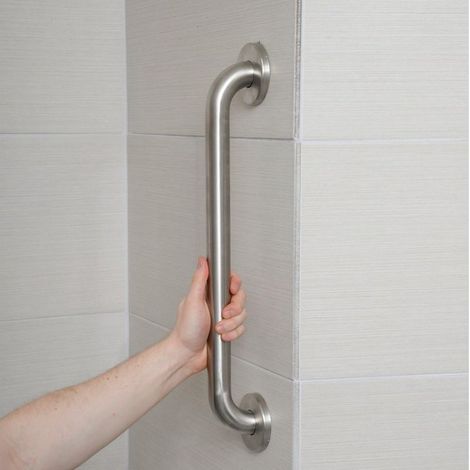 Basics Haltegriff für das Badezimmer, geeignet für Menschen mit Behinderungen, 40 cm lang, 3,2 cm Durchmesser, Sicherheitsgriff, Haltegriff für Schwangere und ältere Kinder, Haltegriff fürs Badezimmer (1/5)