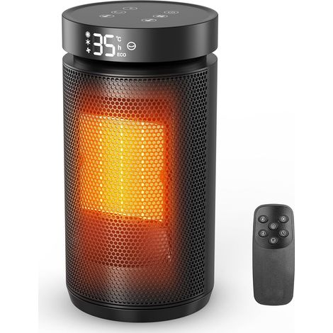 Auxiliary heater, 1500W Energy-Efficient Electric Fan Heater with Thermostat, 4 Modes, Bathroom Fan Heater, 1-12 Hour Timer, 70° Oscillation, Quiet Fan Heater (1/5)