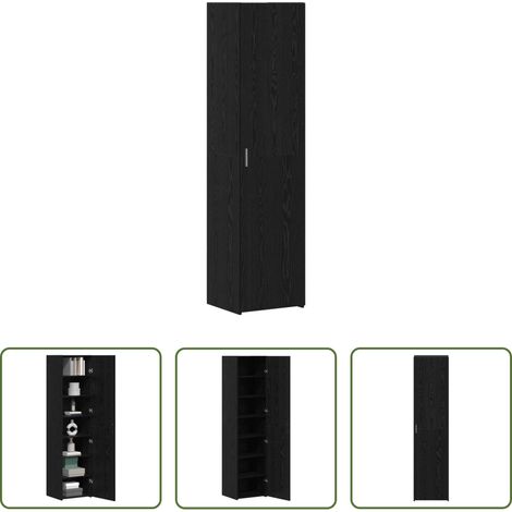 vidaXL Meuble de rangement - Haut Armoire Chêne noir 45 x 42,5 x 185 cm (1/5)