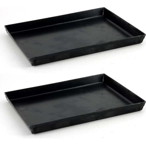 Set 2 Teglie Professionali in Ferro Blu rettangolari cm 40X30 H3 Cottura pizza croccante Lamiera Alta Qualità Made in Italy Alta Conducibilità per Forno Domestico Professionale ristoranti pasticcerie (1/5)