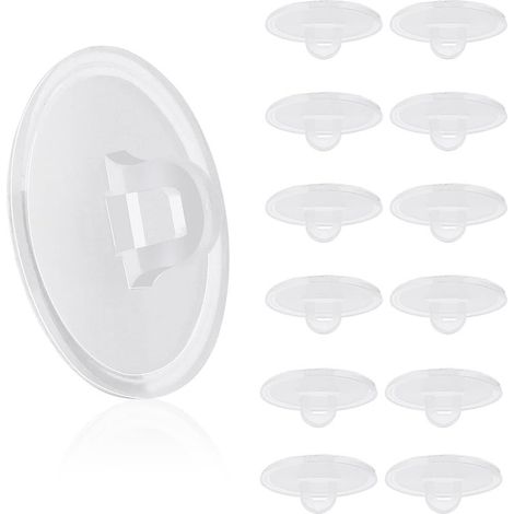Lot de 50 crochets de plafond auto-adhésifs robustes en plastique transparent sans perçage pour décoration de salon, 22 mm (1/5)