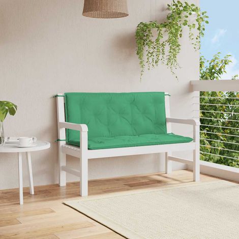 Gartenbank-Auflage Grün 120x(50+50)x7 cm Oxford-Gewebe (1/5)