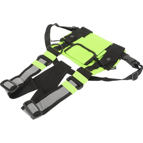 Harnais de Poitrine Réglable pour Talkie-Walkie, Support Étanche et Universel pour Radio Portable, Vert Foncé (1/5)