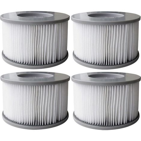 Filtro de agua para spa AllSpares adecuado para MSpa / SC802 / 40104 sin portafiltro (4 piezas)