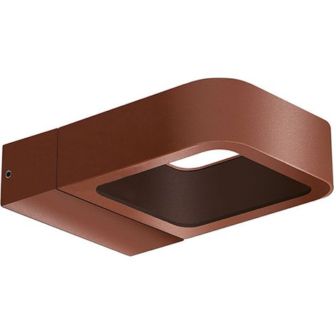 PITT Applique LED 7W per Esterno, Biemissione 100-100°, Struttura in Alluminio IP65, 3000K Corten - Rossini Illuminazione (1/5)
