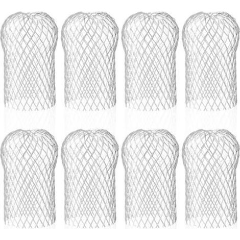 Lot de 8 Crapaudine de Gouttière en Aluminium, Filtres de Gouttière Flexible et Durable pour Maison Avant-toit Tuyau de Descente contre les Feuilles (1/4)