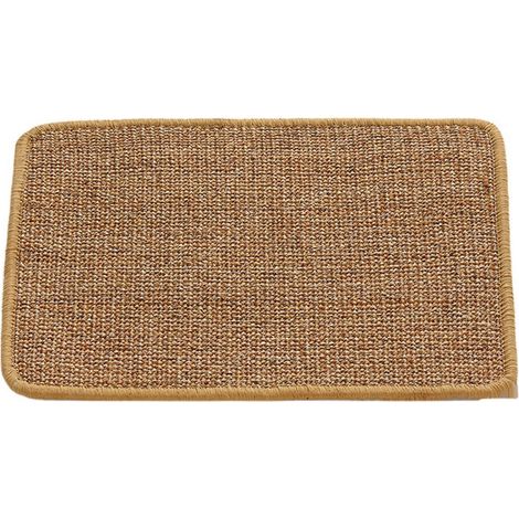 SABIR Tapis griffoir pour chat Lefou - 30 x 40 cm - Sisal naturel - Tapis griffoir horizontal pour chat - Protège tapis et canapés (1/5)