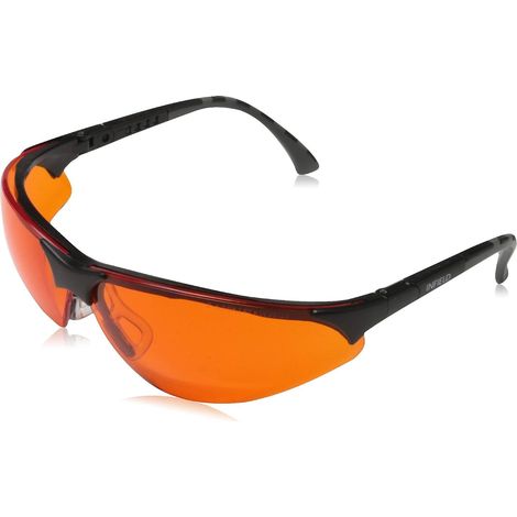 1 Paire Lunettes De Protection Filtre Uv 400 Lumière Bleue Verres Orange Polycarbonate Usage Dentaire (1/4)